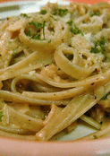Spaghetti crémés et herbes aromatiques